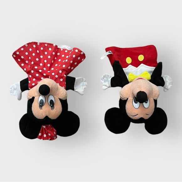VINTAGE MATTEL 1993 DISNEY Mickey And Minnie Mouse Hand Puppets Pretend Play 9” - Picture 2 of 3